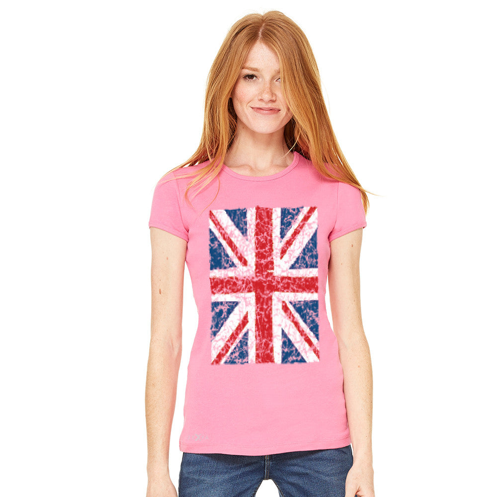 Distressed British Flag Great Britain Women's T-shirt Patriotic Tee - Zexpa Apparel - 10