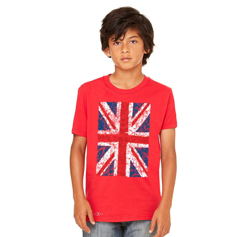 Distressed British Flag Great Britain Youth T-shirt Patriotic Tee - Zexpa Apparel
