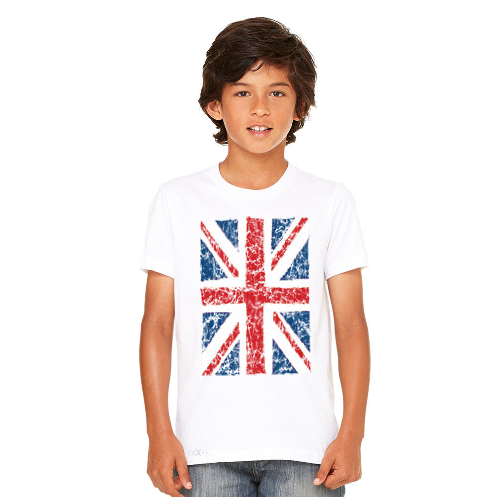 Distressed British Flag Great Britain Youth T-shirt Patriotic Tee - Zexpa Apparel - 8