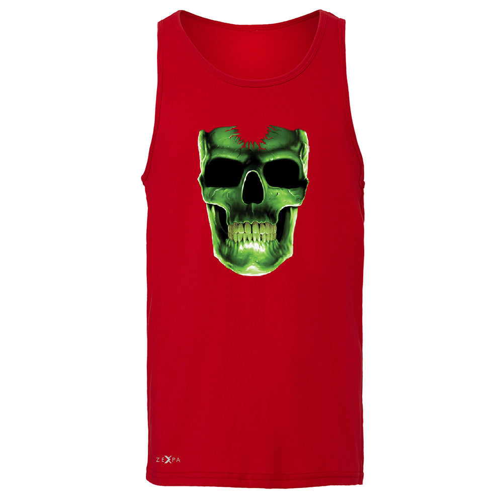 Skull Glow In The Dark  Men's Jersey Tank Halloween Event Costume Sleeveless - Zexpa Apparel - 4