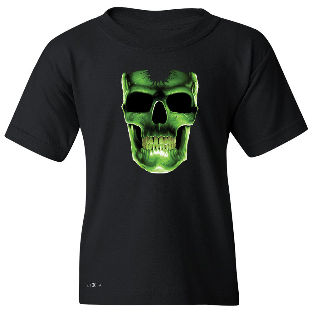 Skull Glow In The Dark  Youth T-shirt Halloween Event Costume Tee - Zexpa Apparel - 1
