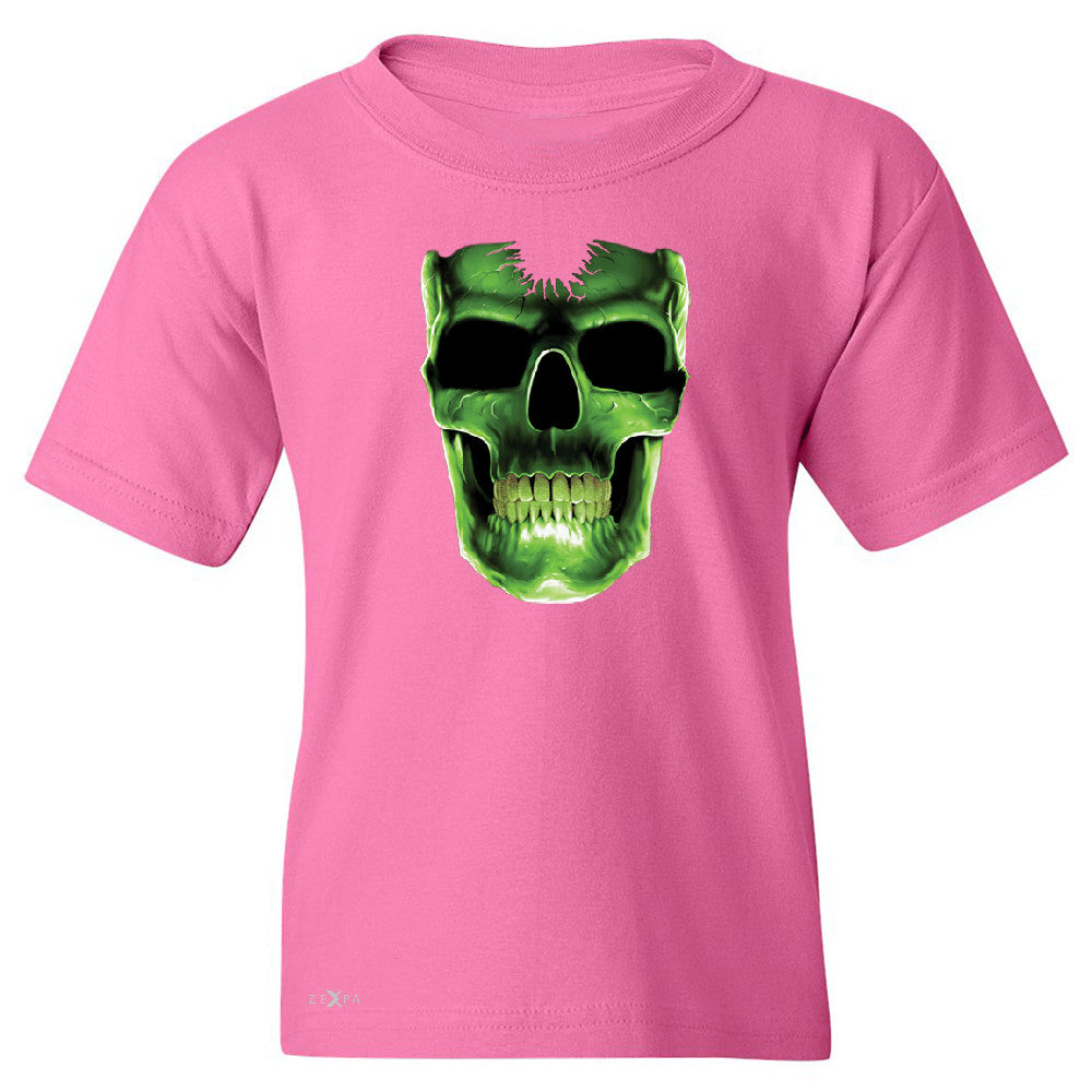 Skull Glow In The Dark  Youth T-shirt Halloween Event Costume Tee - Zexpa Apparel - 3