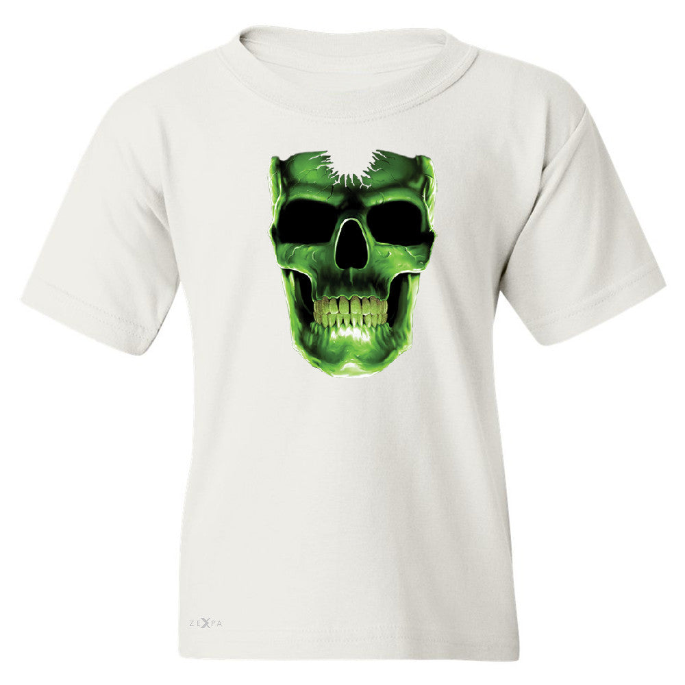Skull Glow In The Dark  Youth T-shirt Halloween Event Costume Tee - Zexpa Apparel - 5