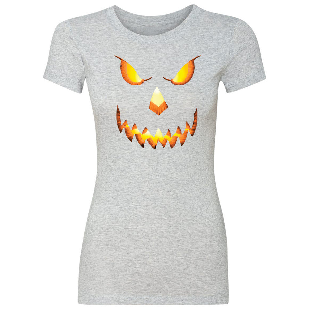 PUMPKIN Jack-o'Lantern Scary Costume Women's T-shirt Halloween NT Tee - Zexpa Apparel - 2