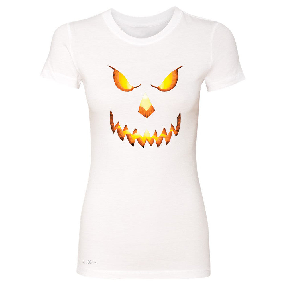 PUMPKIN Jack-o'Lantern Scary Costume Women's T-shirt Halloween NT Tee - Zexpa Apparel - 5