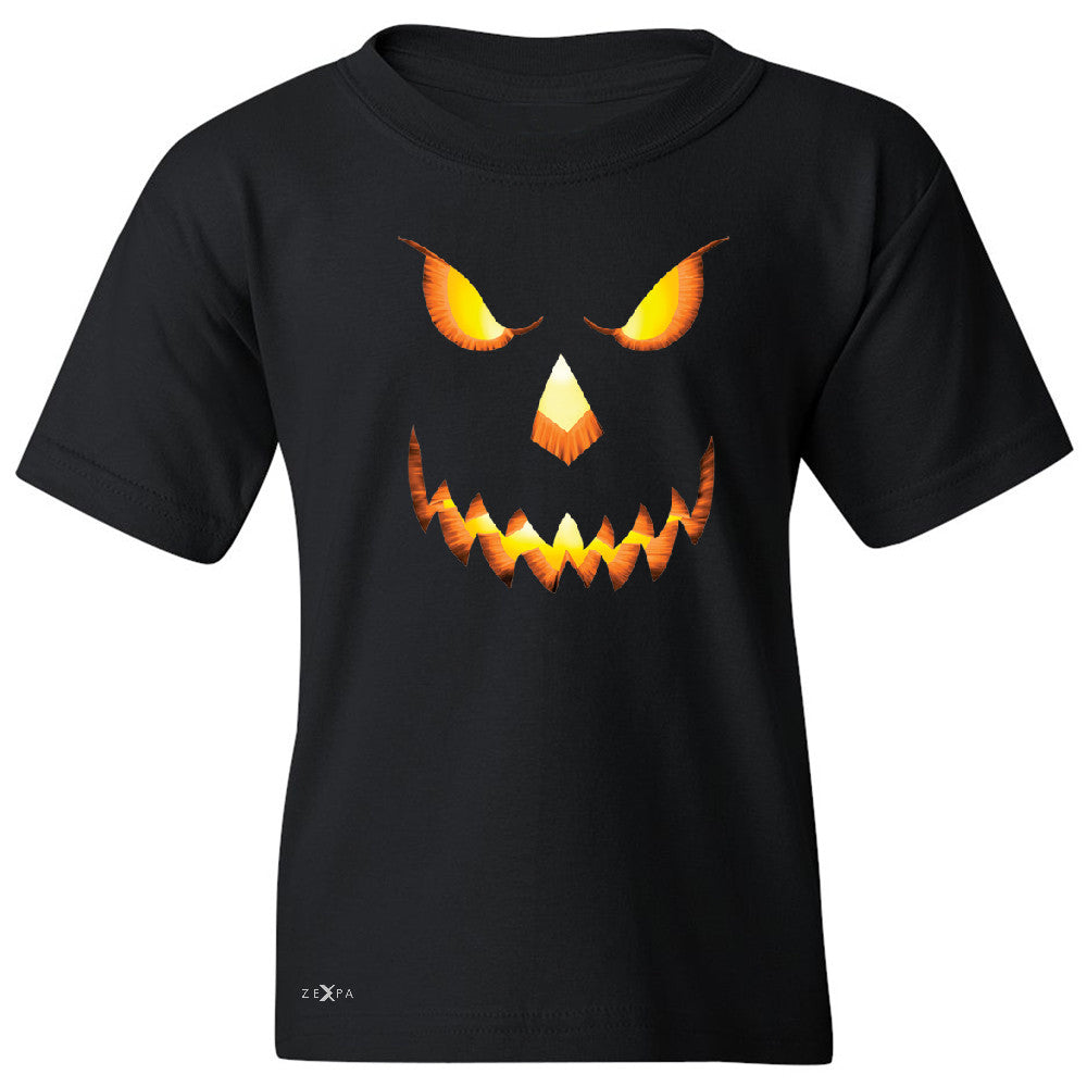 PUMPKIN Jack-o'Lantern Scary Costume Youth T-shirt Halloween NT Tee - Zexpa Apparel - 1