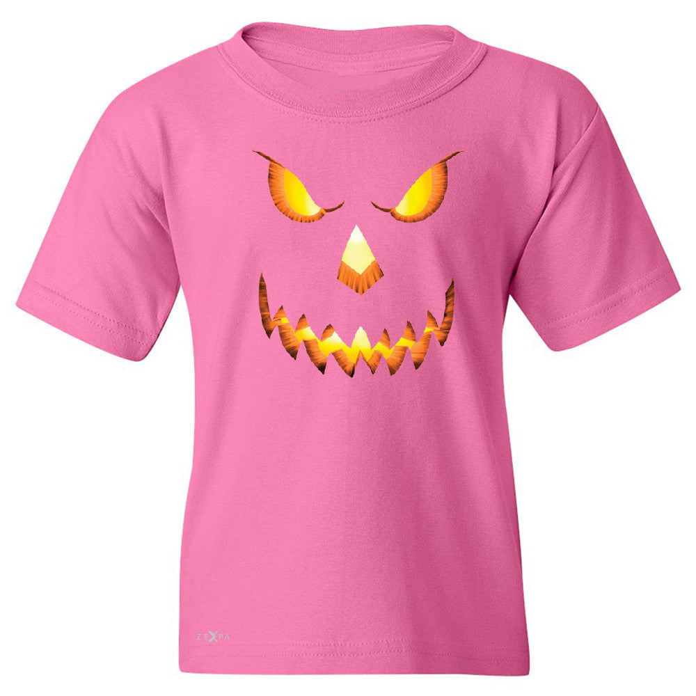 PUMPKIN Jack-o'Lantern Scary Costume Youth T-shirt Halloween NT Tee - Zexpa Apparel - 3