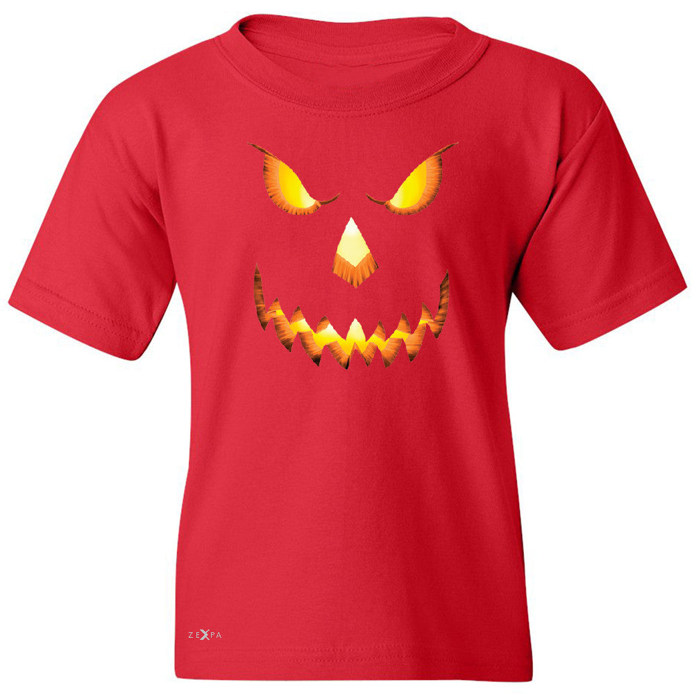 PUMPKIN Jack-o'Lantern Scary Costume Youth T-shirt Halloween NT Tee - Zexpa Apparel - 4