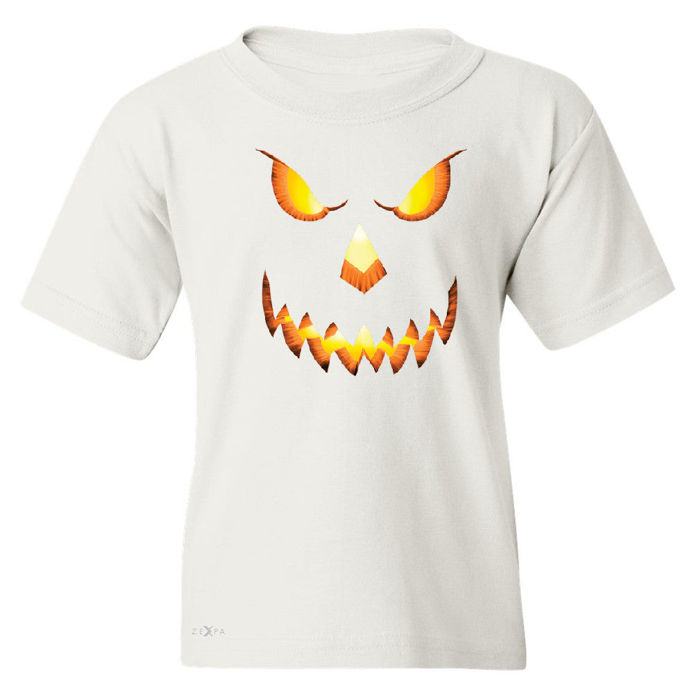 PUMPKIN Jack-o'Lantern Scary Costume Youth T-shirt Halloween NT Tee - Zexpa Apparel - 5