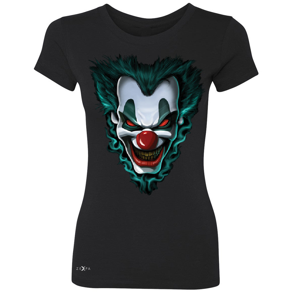 Freakshow Joker Clown Scary Women's T-shirt Halloween Eve Costume Tee - Zexpa Apparel - 1