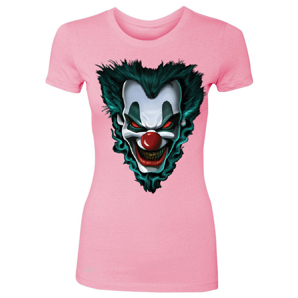 Freakshow Joker Clown Scary Women's T-shirt Halloween Eve Costume Tee - Zexpa Apparel - 3