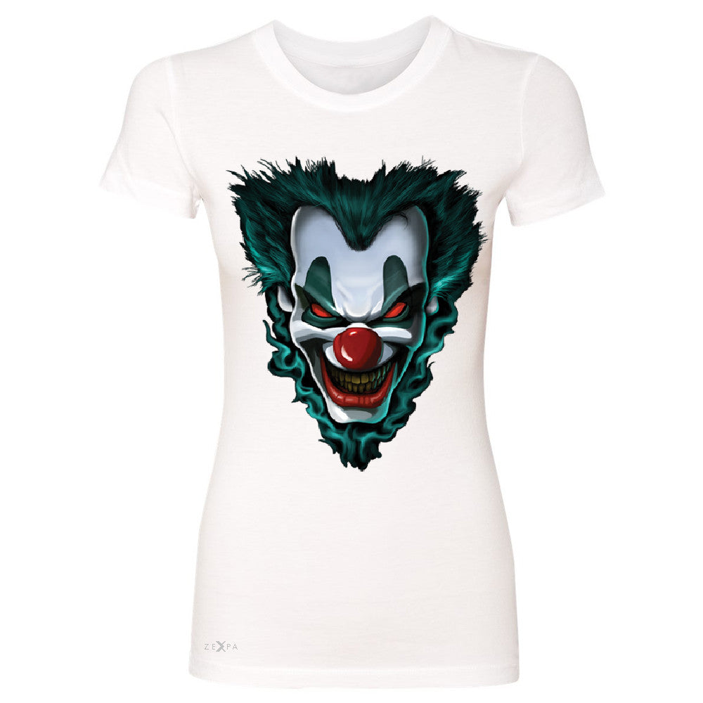 Freakshow Joker Clown Scary Women's T-shirt Halloween Eve Costume Tee - Zexpa Apparel - 5