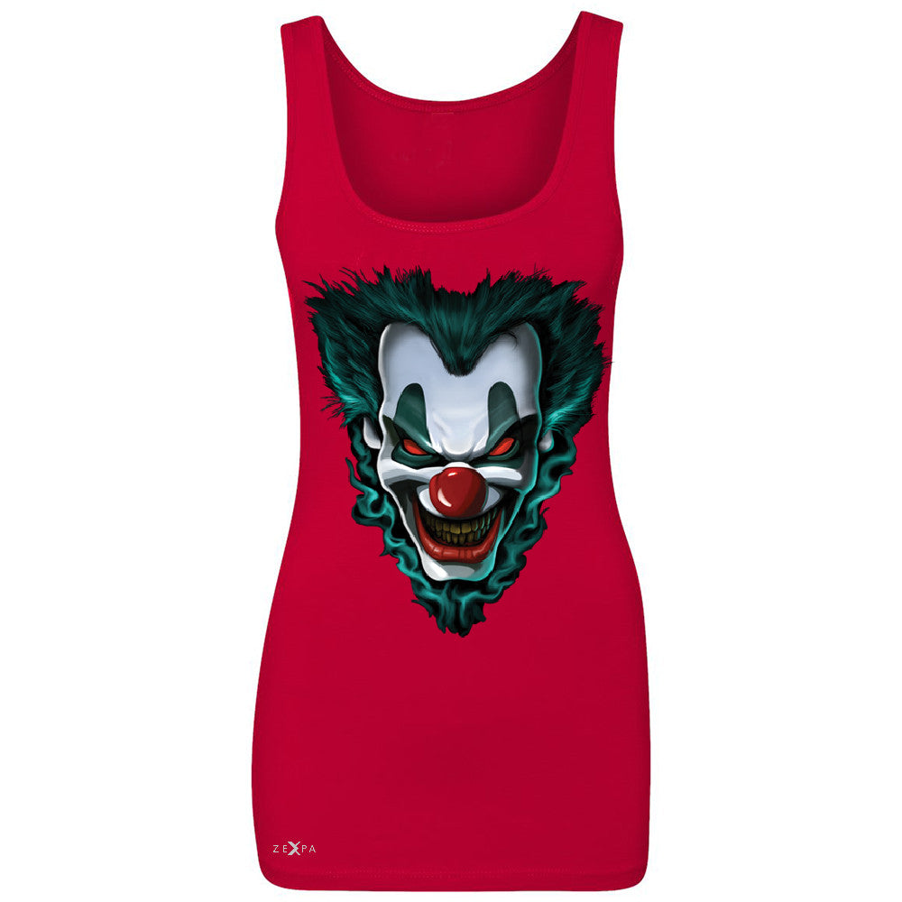 Freakshow Joker Clown Scary Women's Tank Top Halloween Eve Costume Sleeveless - Zexpa Apparel - 3
