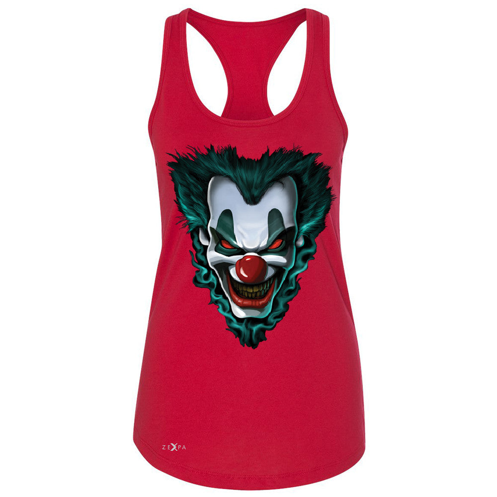 Freakshow Joker Clown Scary Women's Racerback Halloween Eve Costume Sleeveless - Zexpa Apparel - 3