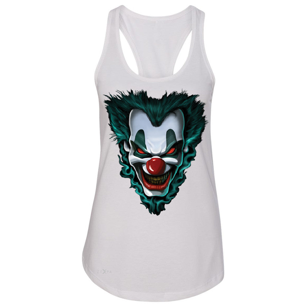Freakshow Joker Clown Scary Women's Racerback Halloween Eve Costume Sleeveless - Zexpa Apparel - 4