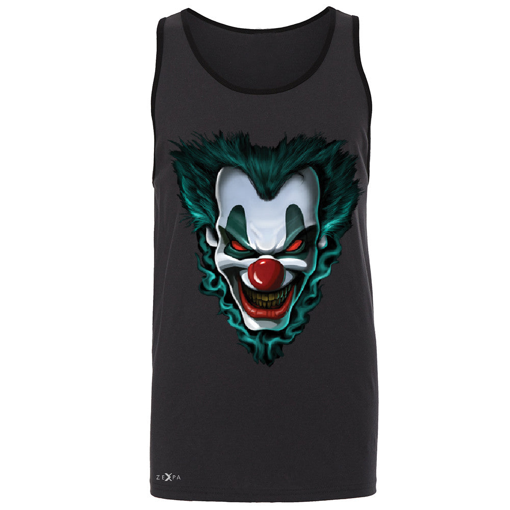 Freakshow Joker Clown Scary Men's Jersey Tank Halloween Eve Costume Sleeveless - Zexpa Apparel - 3