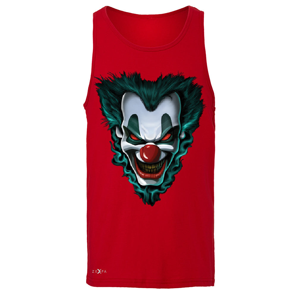 Freakshow Joker Clown Scary Men's Jersey Tank Halloween Eve Costume Sleeveless - Zexpa Apparel - 4