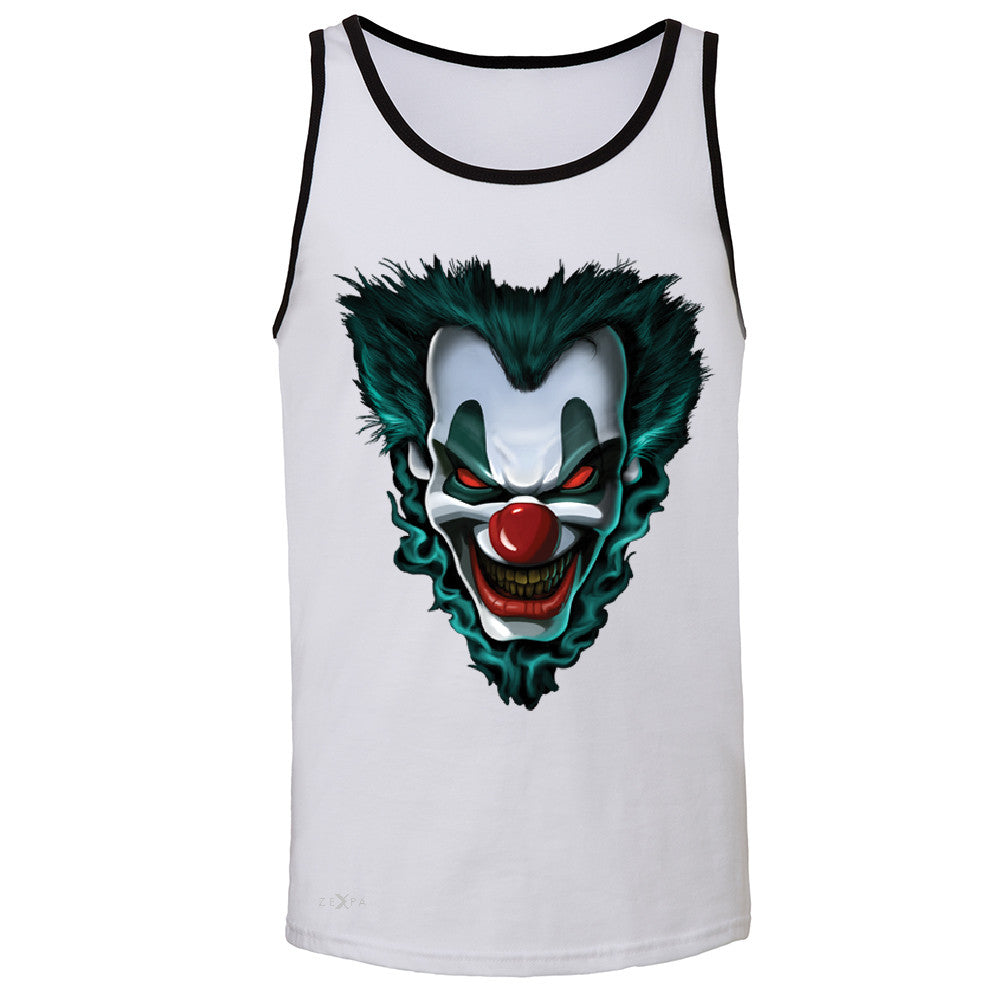 Freakshow Joker Clown Scary Men's Jersey Tank Halloween Eve Costume Sleeveless - Zexpa Apparel - 5