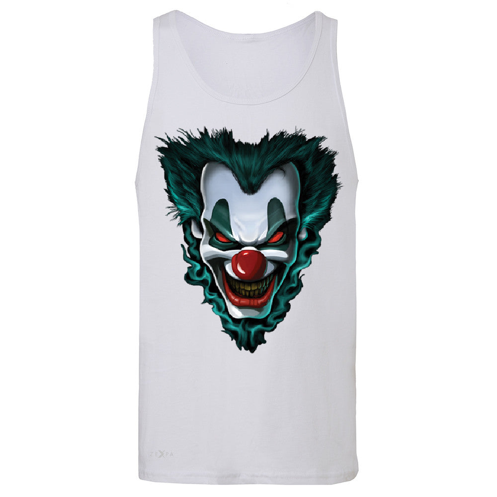 Freakshow Joker Clown Scary Men's Jersey Tank Halloween Eve Costume Sleeveless - Zexpa Apparel - 6