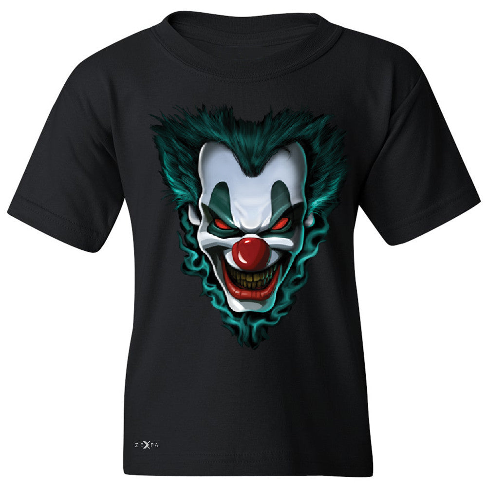 Freakshow Joker Clown Scary Youth T-shirt Halloween Eve Costume Tee - Zexpa Apparel - 1