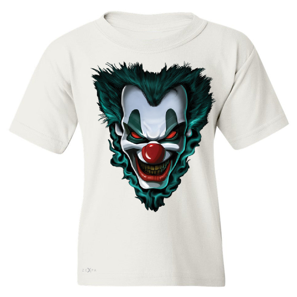 Freakshow Joker Clown Scary Youth T-shirt Halloween Eve Costume Tee - Zexpa Apparel - 5