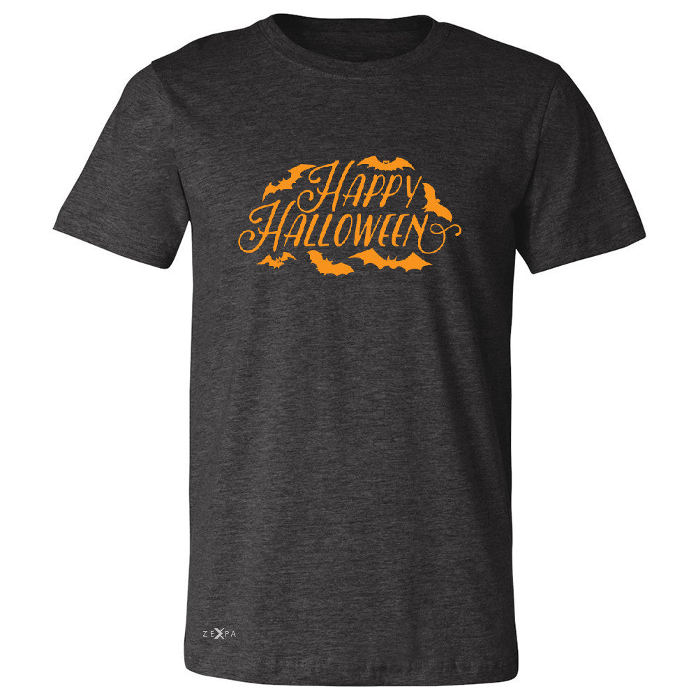 Happy Halloween Bats Greetings  Men's T-shirt Halloween Costume Tee - Zexpa Apparel - 2
