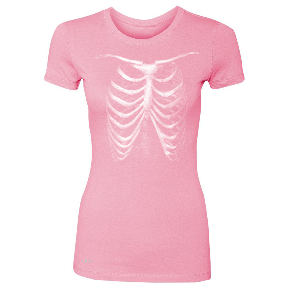 Rib Cage Glow in The Dark  Women's T-shirt Halloween Costume Eve Tee - Zexpa Apparel - 3