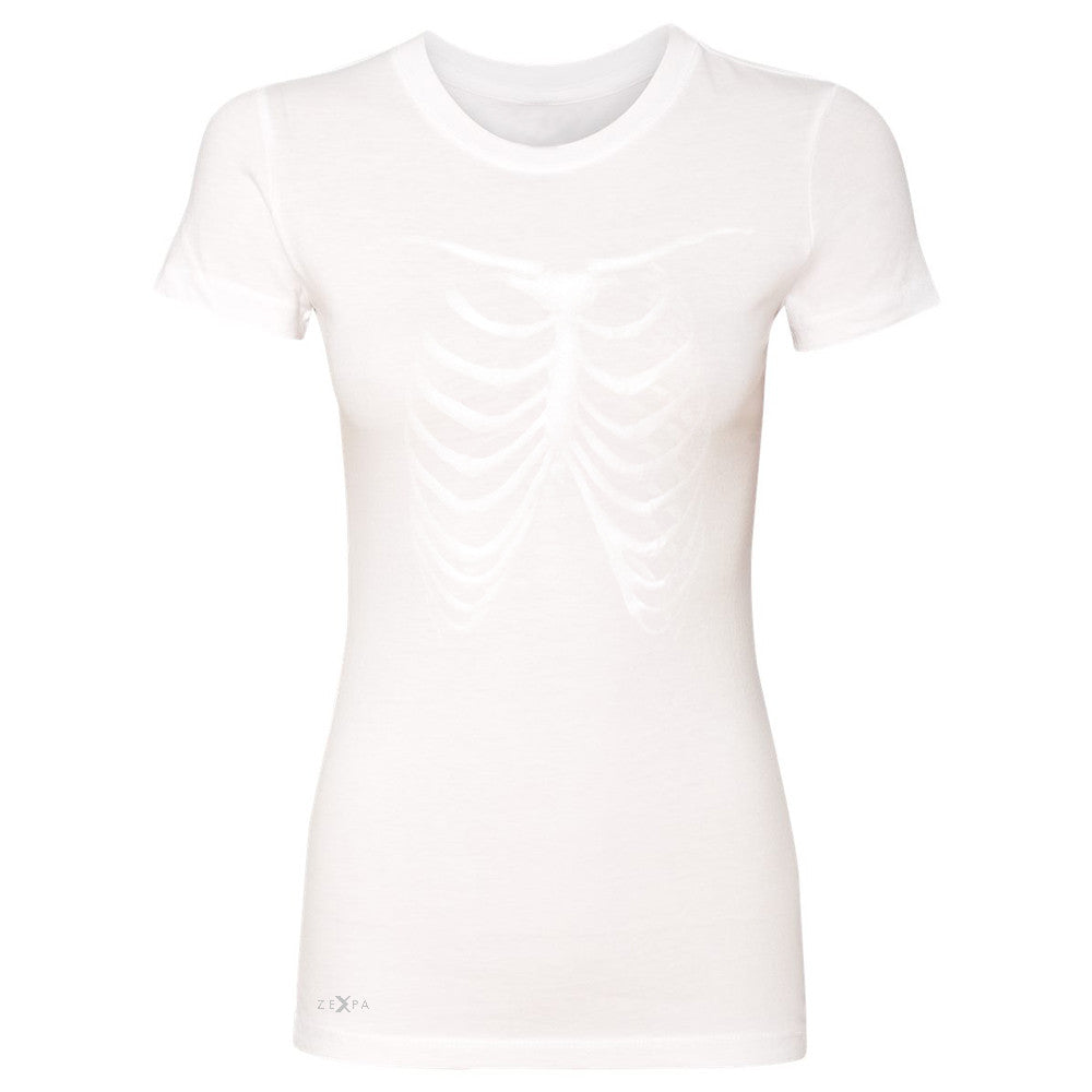 Rib Cage Glow in The Dark  Women's T-shirt Halloween Costume Eve Tee - Zexpa Apparel - 5