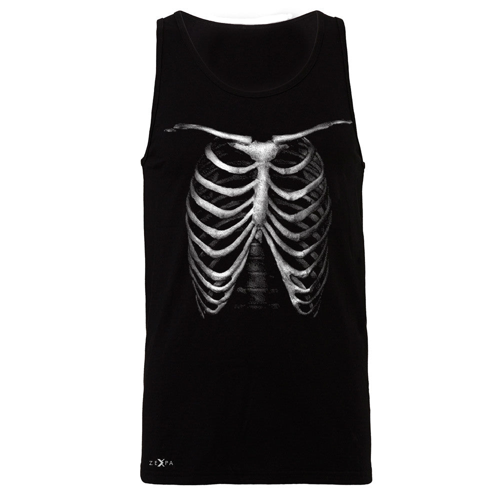 Rib Cage Glow in The Dark  Men's Jersey Tank Halloween Costume Eve Sleeveless - Zexpa Apparel - 1