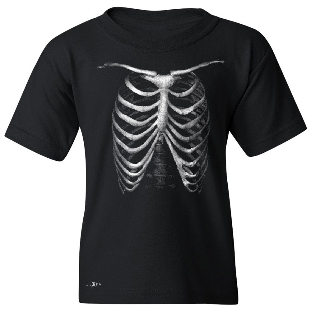 Rib Cage Glow in The Dark  Youth T-shirt Halloween Costume Eve Tee - Zexpa Apparel - 1