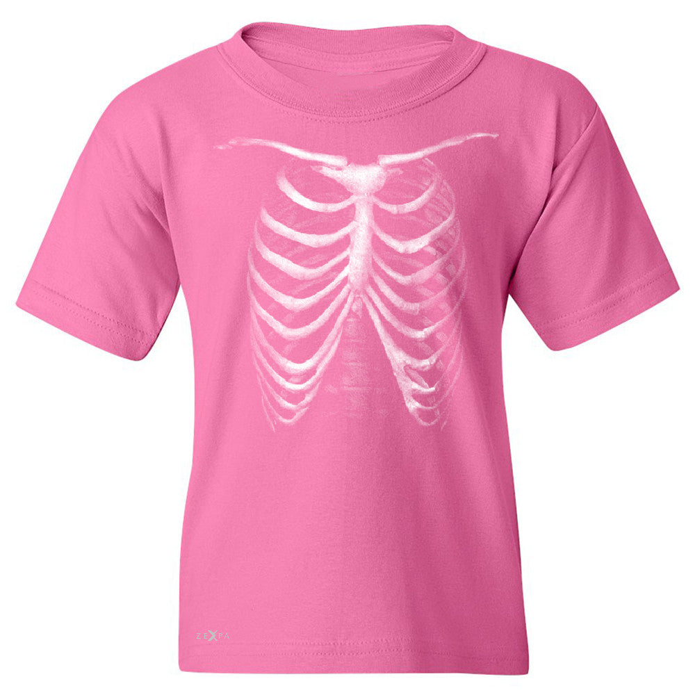 Rib Cage Glow in The Dark  Youth T-shirt Halloween Costume Eve Tee - Zexpa Apparel - 3