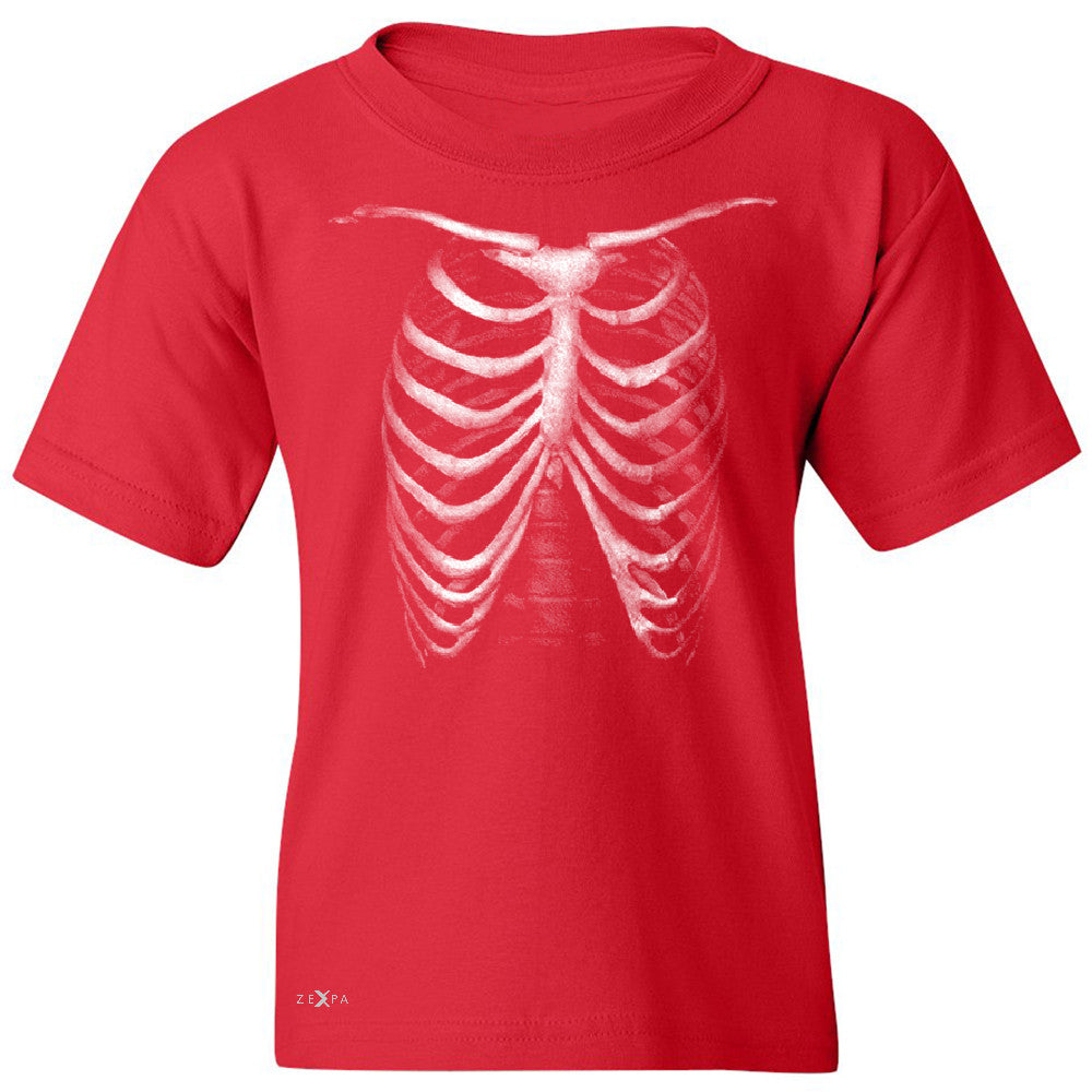 Rib Cage Glow in The Dark  Youth T-shirt Halloween Costume Eve Tee - Zexpa Apparel - 4
