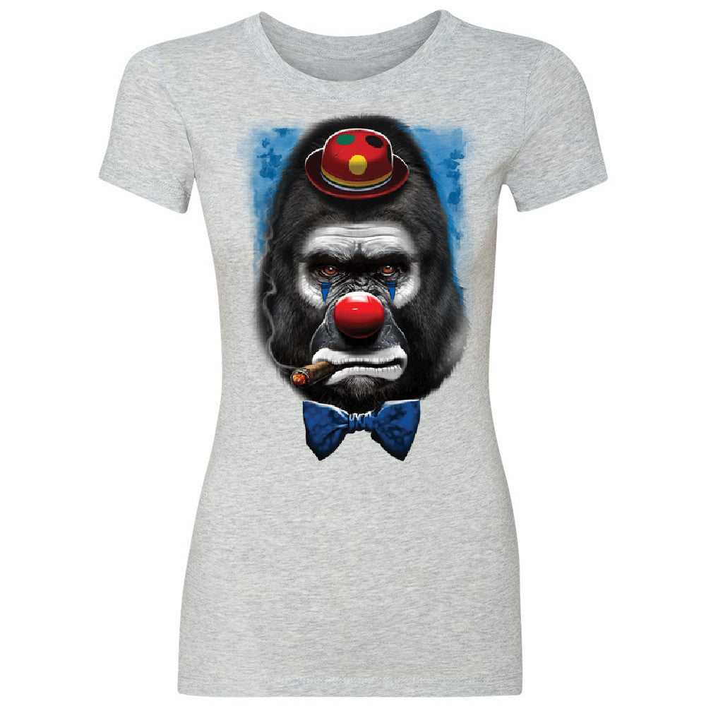 Gorilla Clown Sad Scary Women's T-shirt Halloween Costume Event Tee - Zexpa Apparel - 2