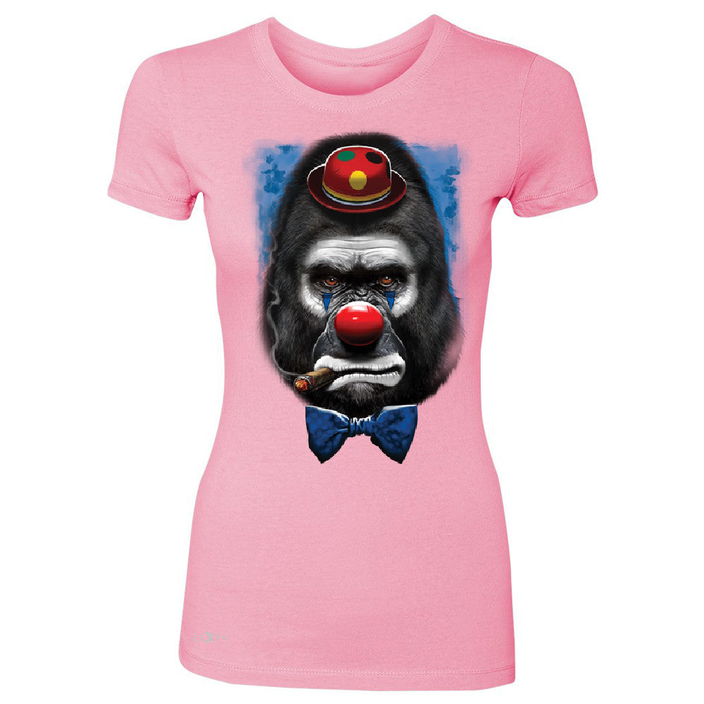 Gorilla Clown Sad Scary Women's T-shirt Halloween Costume Event Tee - Zexpa Apparel - 3
