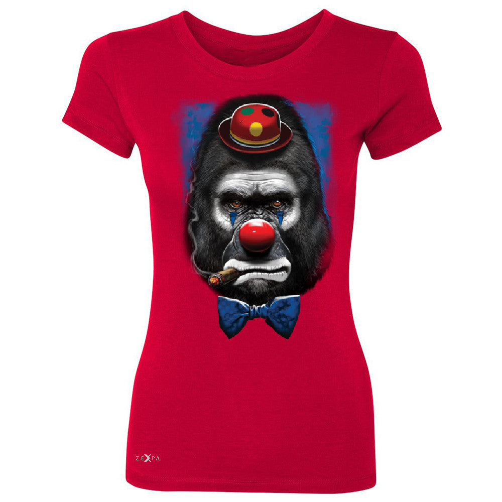 Gorilla Clown Sad Scary Women's T-shirt Halloween Costume Event Tee - Zexpa Apparel - 4