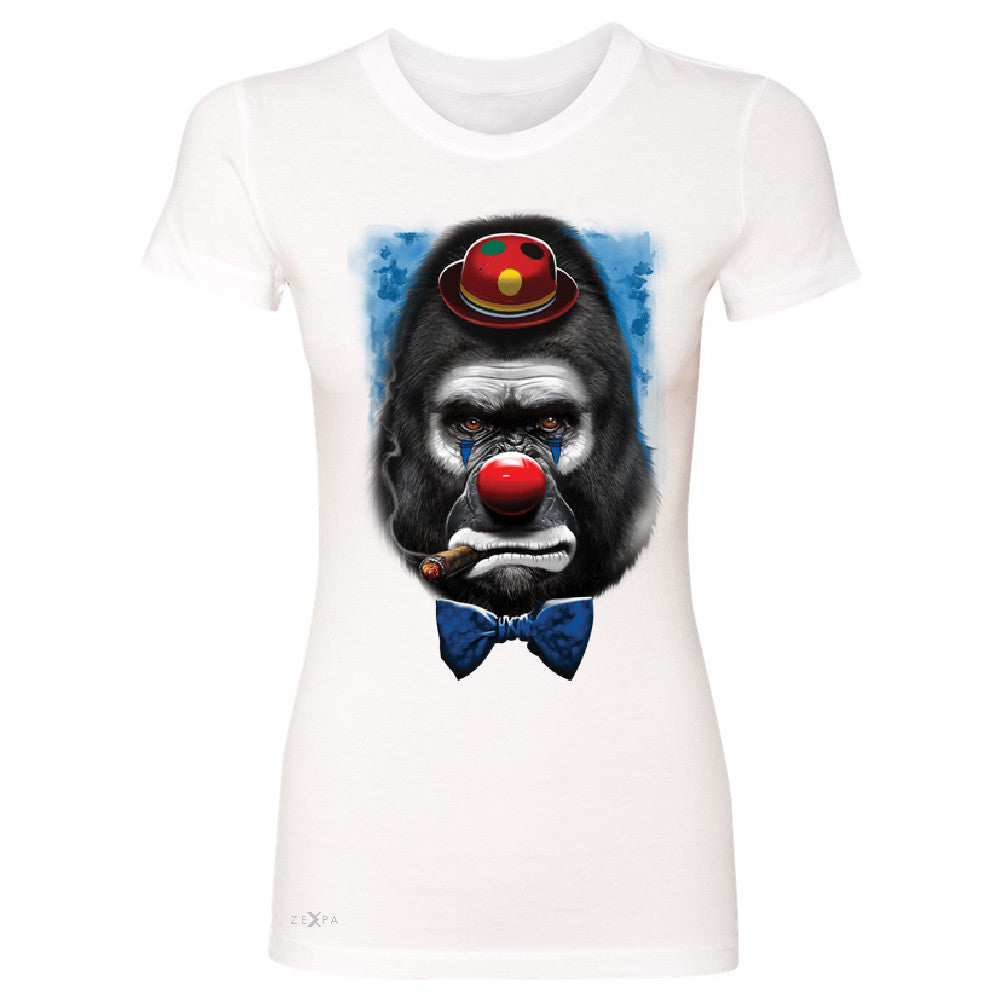 Gorilla Clown Sad Scary Women's T-shirt Halloween Costume Event Tee - Zexpa Apparel - 5