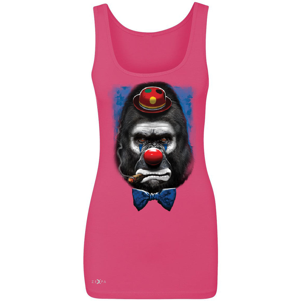 Gorilla Clown Sad Scary Women's Tank Top Halloween Costume Event Sleeveless - Zexpa Apparel - 2