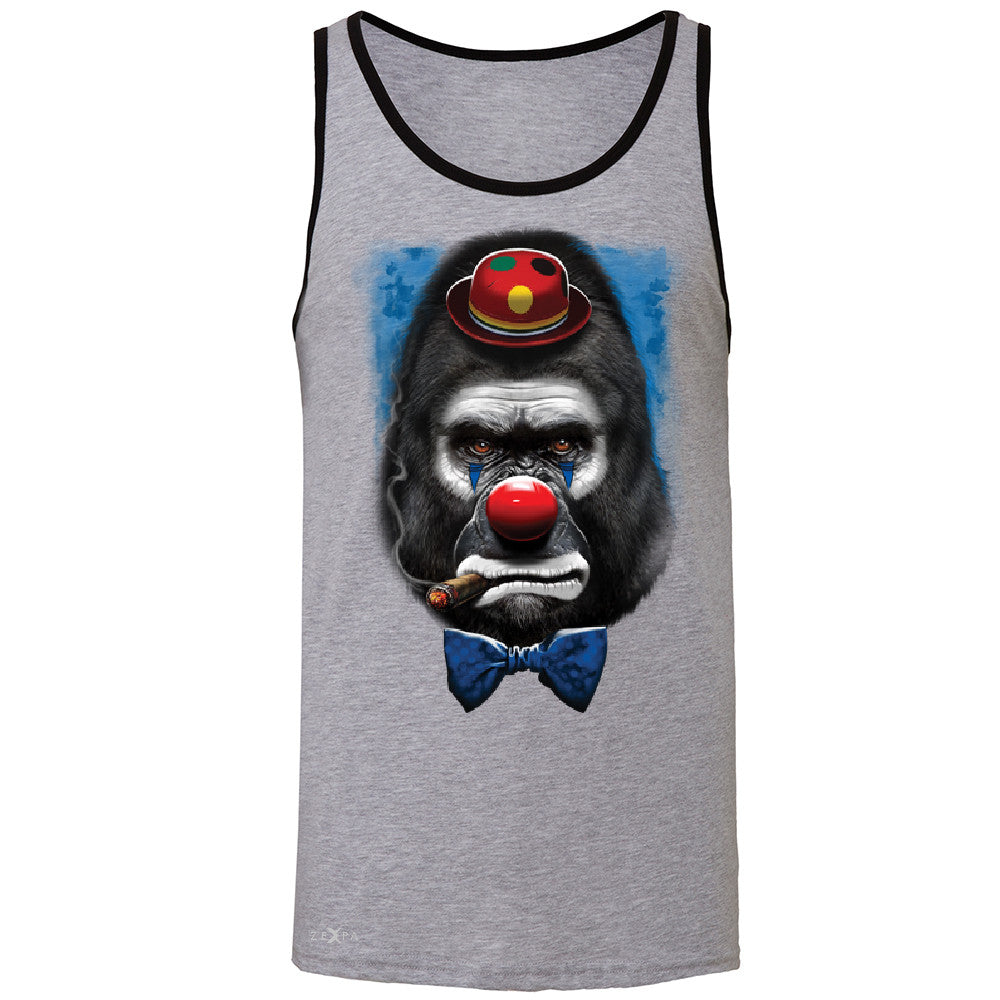 Gorilla Clown Sad Scary Men's Jersey Tank Halloween Costume Event Sleeveless - Zexpa Apparel - 2