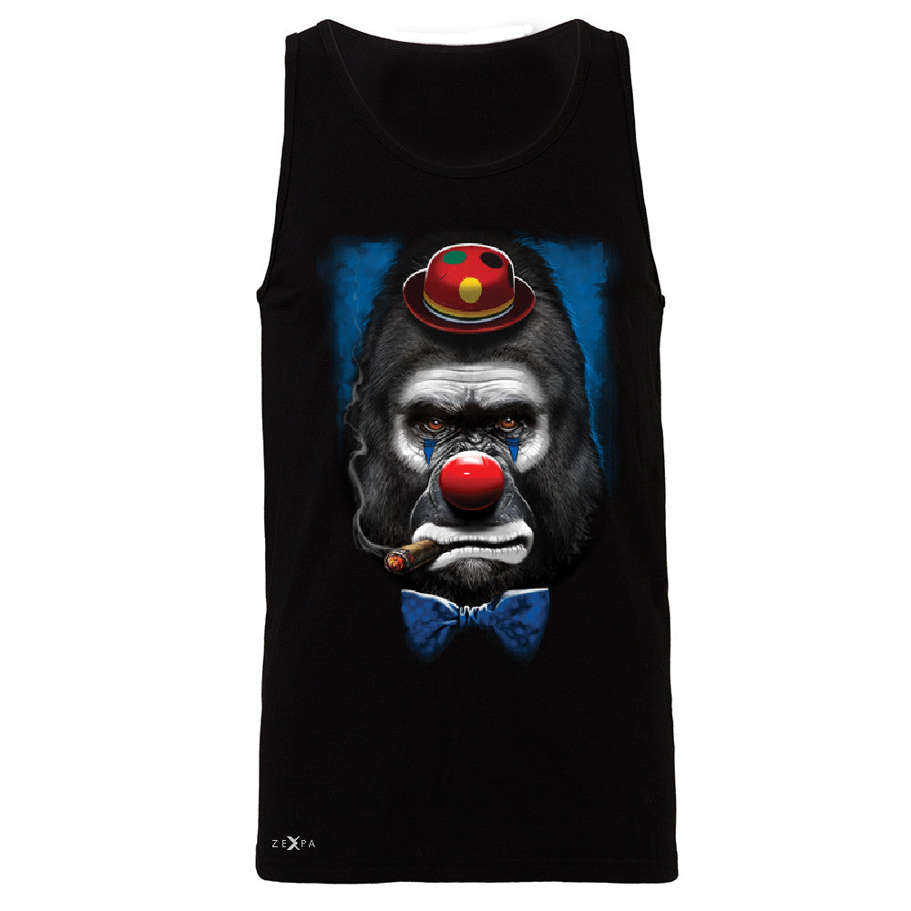 Gorilla Clown Sad Scary Men's Jersey Tank Halloween Costume Event Sleeveless - Zexpa Apparel - 1