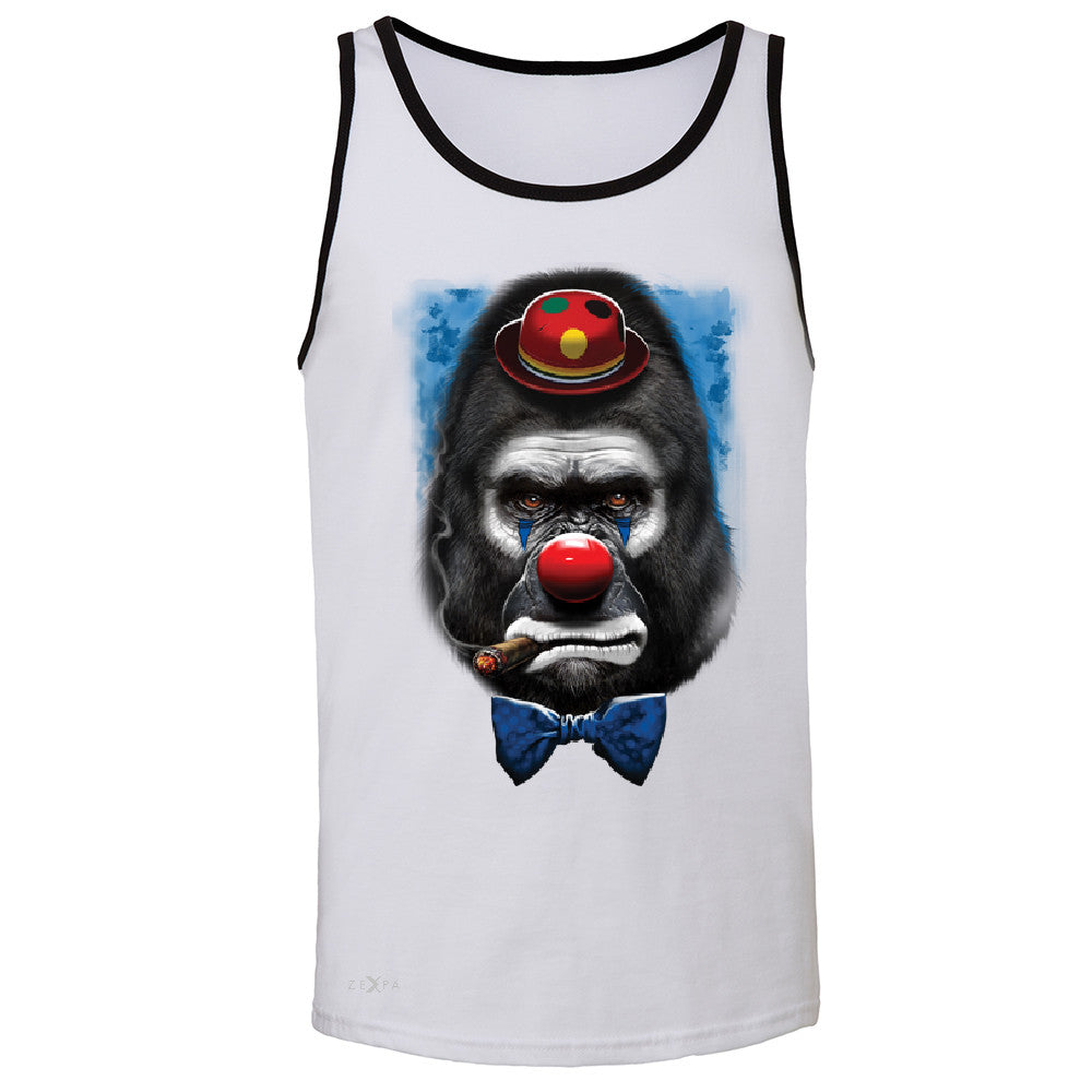 Gorilla Clown Sad Scary Men's Jersey Tank Halloween Costume Event Sleeveless - Zexpa Apparel - 5
