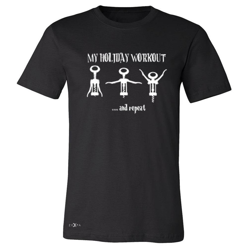 Holiday Workout and Repeat Men's T-shirt Funny Xmas Corkscrew Tee - Zexpa Apparel - 1