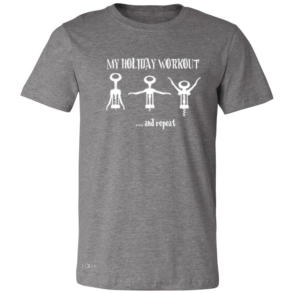 Holiday Workout and Repeat Men's T-shirt Funny Xmas Corkscrew Tee - Zexpa Apparel - 3