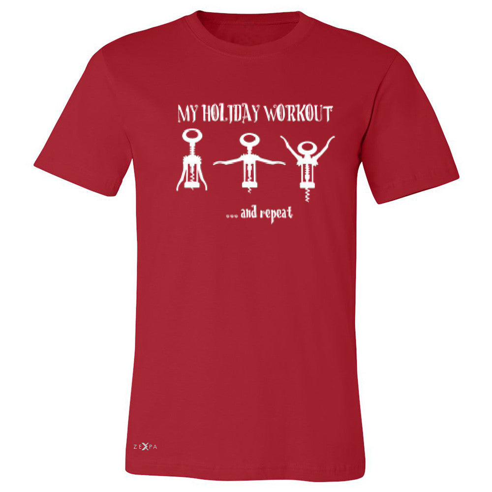 Holiday Workout and Repeat Men's T-shirt Funny Xmas Corkscrew Tee - Zexpa Apparel - 5