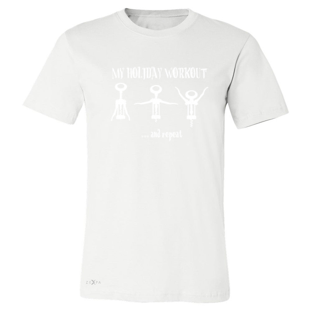 Holiday Workout and Repeat Men's T-shirt Funny Xmas Corkscrew Tee - Zexpa Apparel - 6