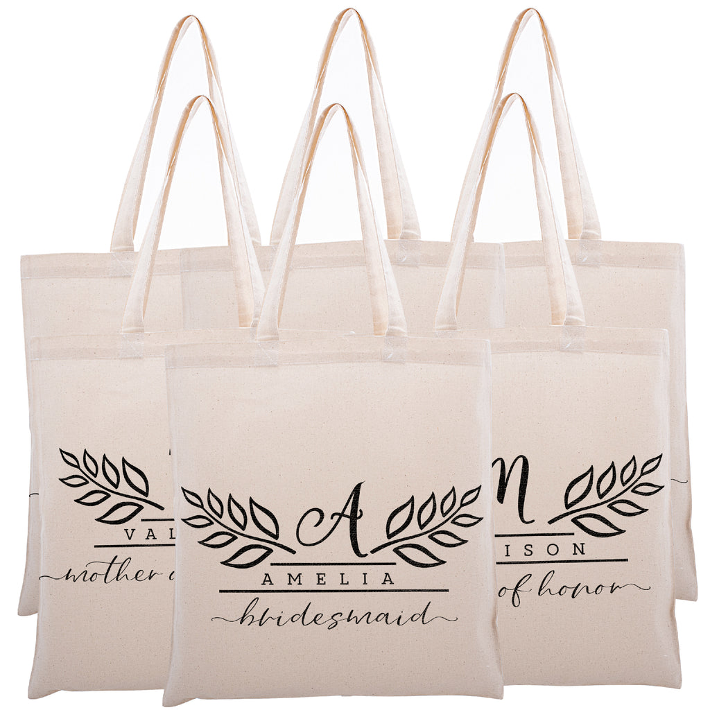 Personalized Tote Bag For Bridesmaids Wedding | Customized Bachelorette Party Bag | Baby Shower and Events Totes |Design #15