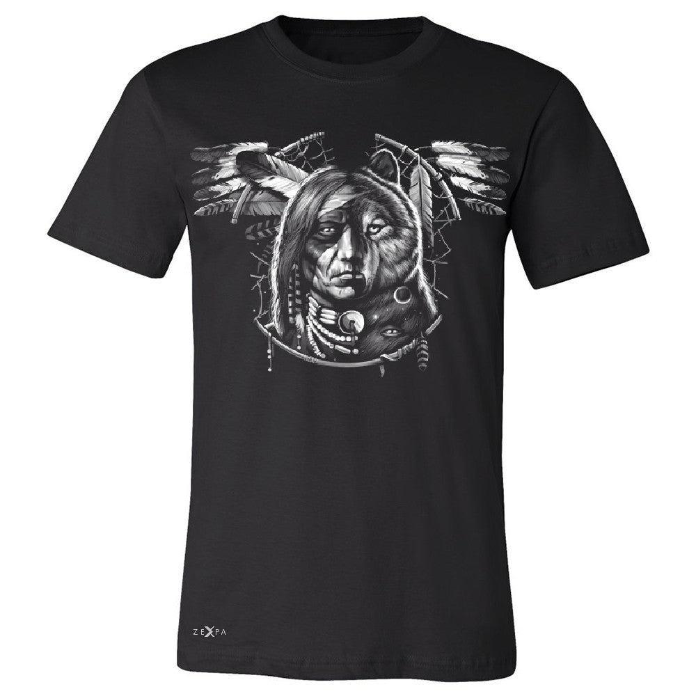 Wolf Dream Spirit Men's T-shirt Native American Dream Catcher Tee - Zexpa Apparel - 1