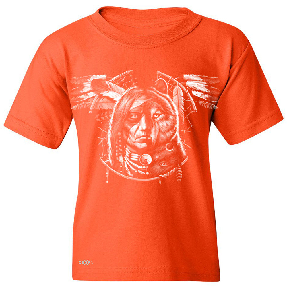 Wolf Dream Spirit Youth T-shirt Native American Dream Catcher Tee - Zexpa Apparel - 2