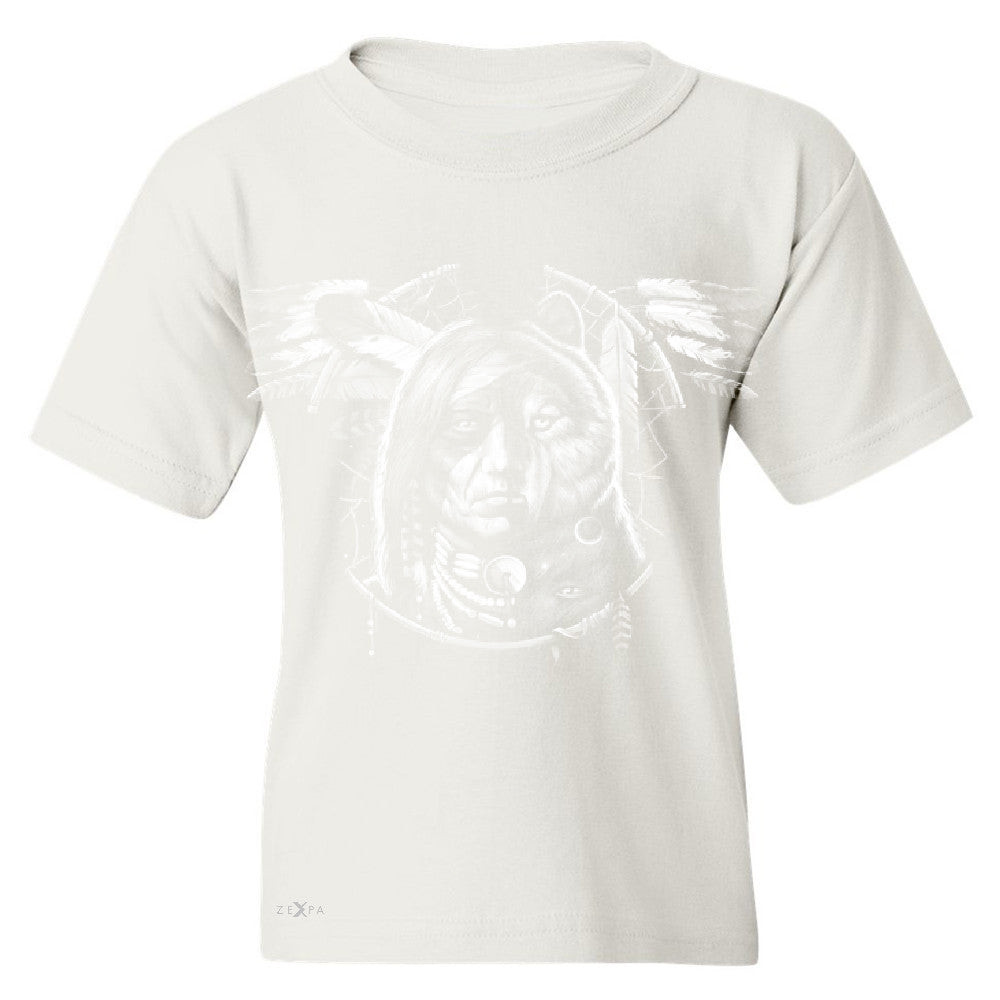 Wolf Dream Spirit Youth T-shirt Native American Dream Catcher Tee - Zexpa Apparel - 5