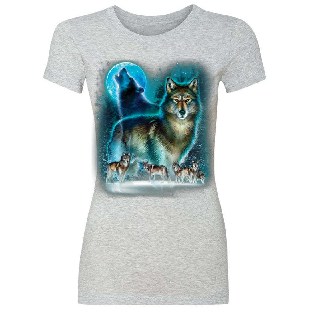 Zexpa Apparelâ„¢ Moonlight Wolf Women's T-shirt Native American Dream Catcher Tee - Zexpa Apparel Halloween Christmas Shirts