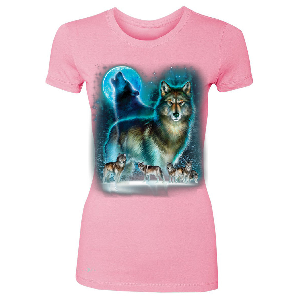 Zexpa Apparelâ„¢ Moonlight Wolf Women's T-shirt Native American Dream Catcher Tee - Zexpa Apparel Halloween Christmas Shirts